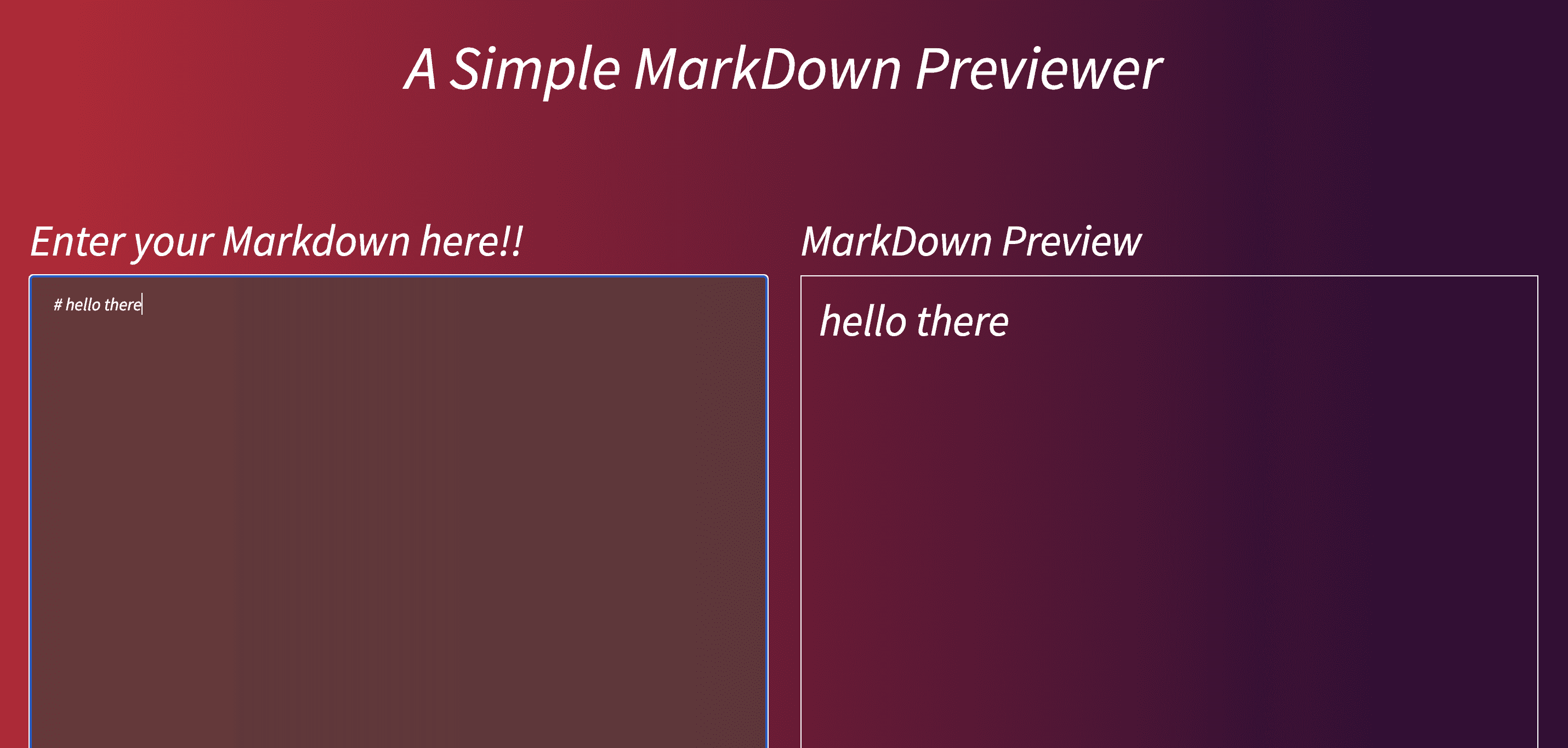 Markdown Previewer